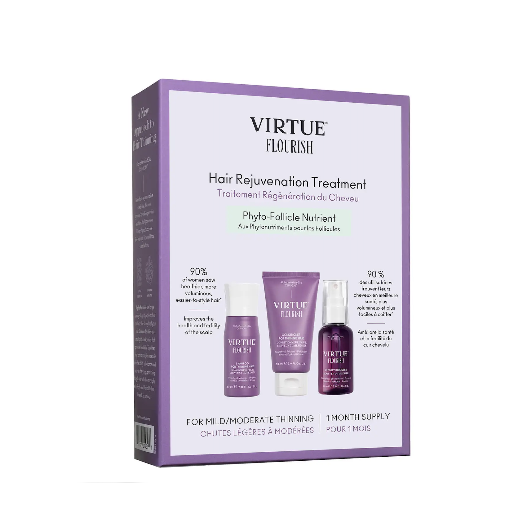 Virtue Flourish Hair Rejuvenation Treatment (Drug Free) Travel Size 30 Days