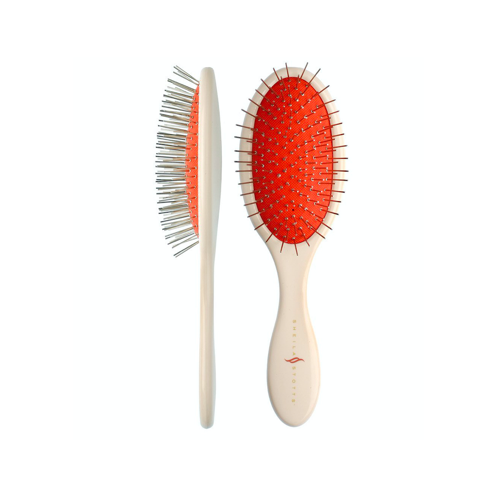 Metal bristle hair shop brush